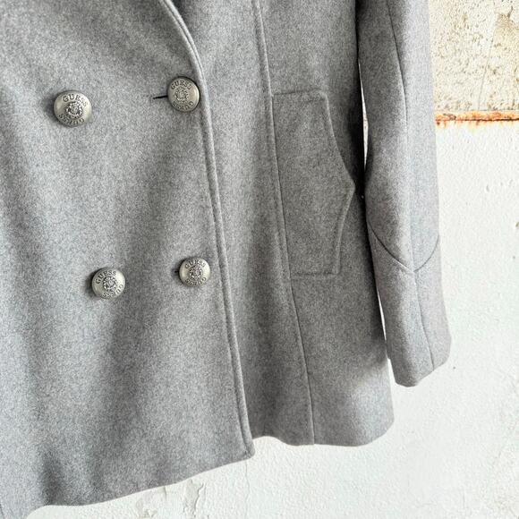 Guess Coat Wool Blend Shawl Collar Peacoat Double Breasted Womens S Preppy Y2K - Picture 2 of 13